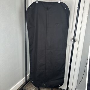 Amiri Black Canvas Folding Garment Bag 50”x24” Snap Buttons Designer Travel Logo